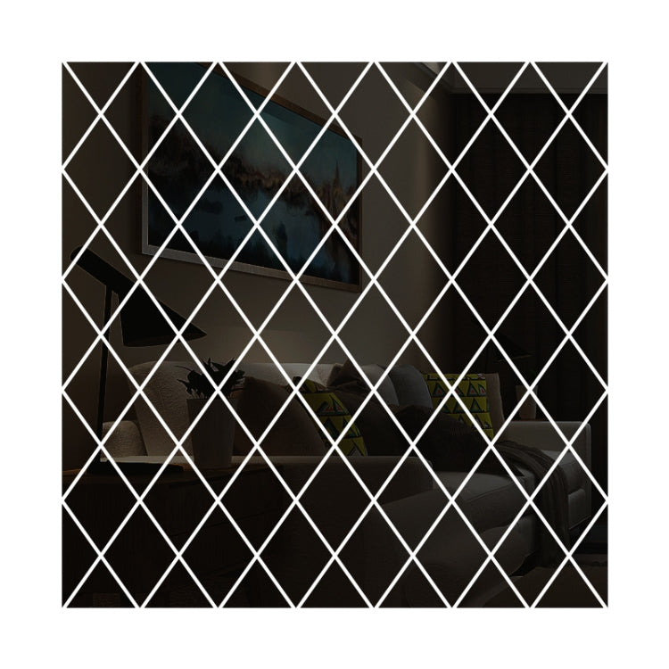 Rhombus Stitching Background Acrylic Mirror Decorative Stickers, Golden Small, Golden Medium, Golden Large, Silver Small, Silver Medium, Silver Large, Black Small, Black Medium, Black Large, Brown Small, Brown Medium, Brown Large, Blue Small, Blue Medi...