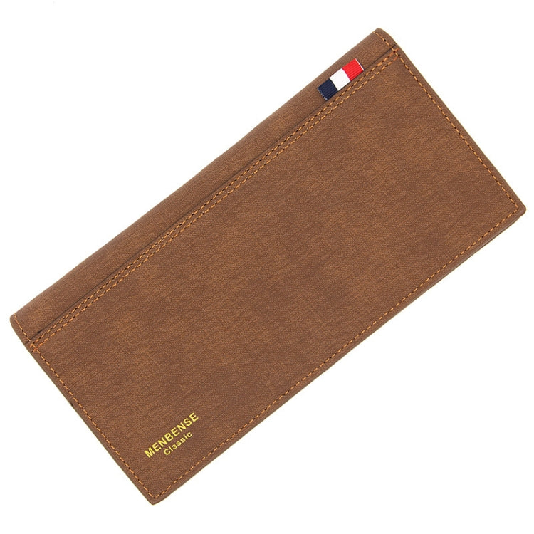 MenBense Matt Male Wallet Long Fashion Large Capacity Male Wallet, Navy Blue, Black, Dark Brown, Light Brown