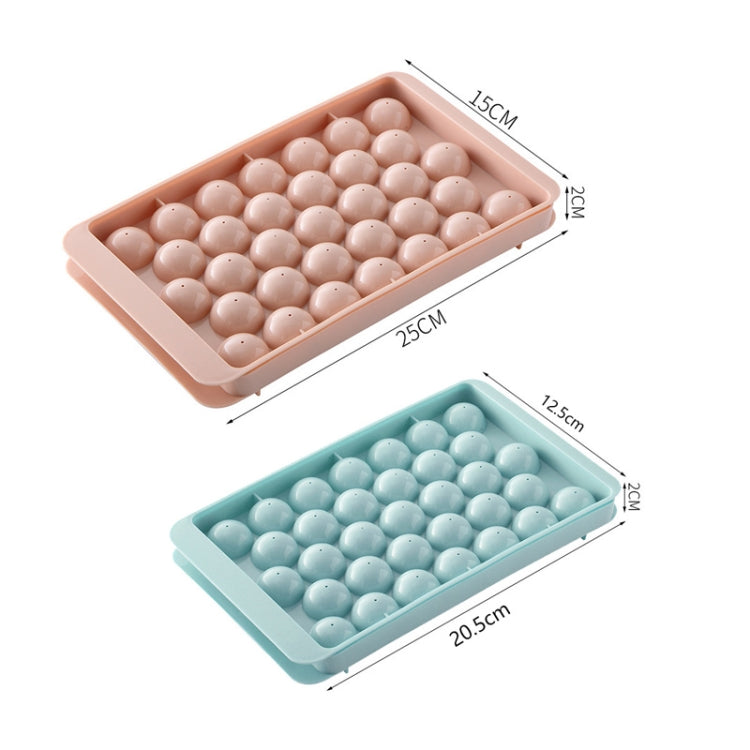 33 Grid Round Ice Hockey Mold With Lid Ice Box Small Marble Ice Tray, Random Color Delivery, Large  Blue, Large Pink, Small Blue, Small Pink