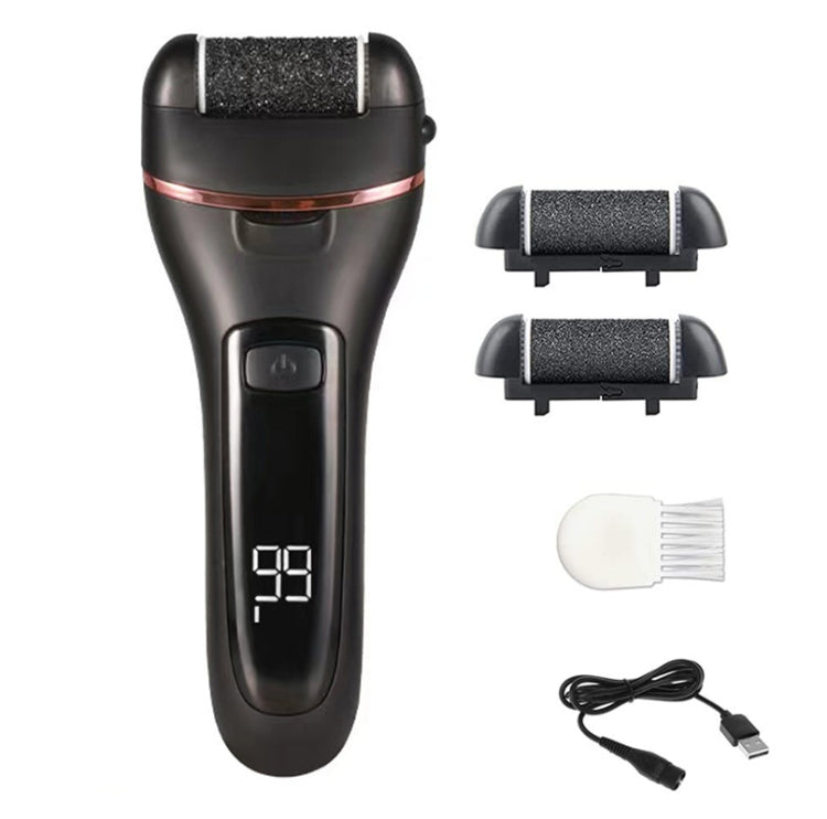 Electric Foot Grinder Digital Display Rechargeable Pedicure Peeling, Black