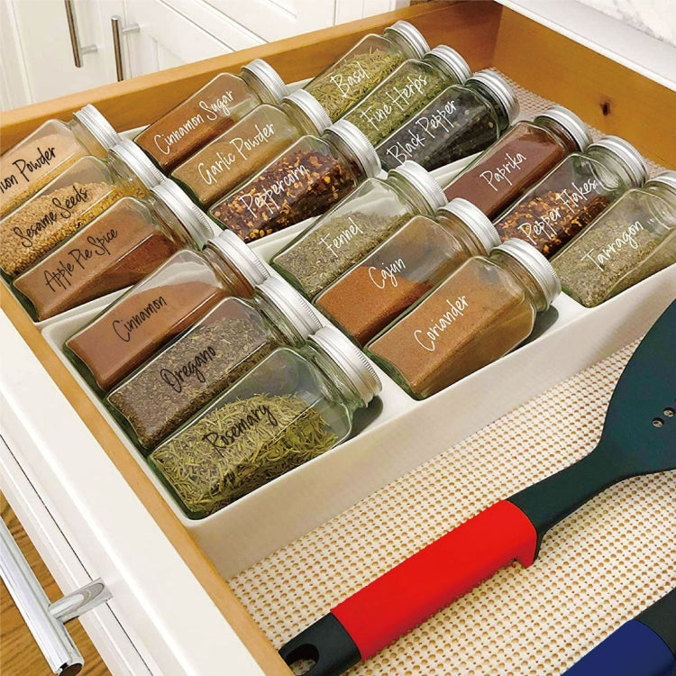 276 PCS Transparent Waterproof Spice Labels 2 Color Combination Pantry Markers