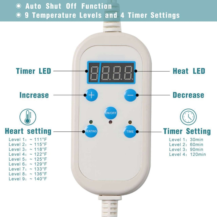 Smart Machine Washable Temperature Control Heating Physiotherapy Heating Pad, Plug Specifications:, EU Plug, US Plug