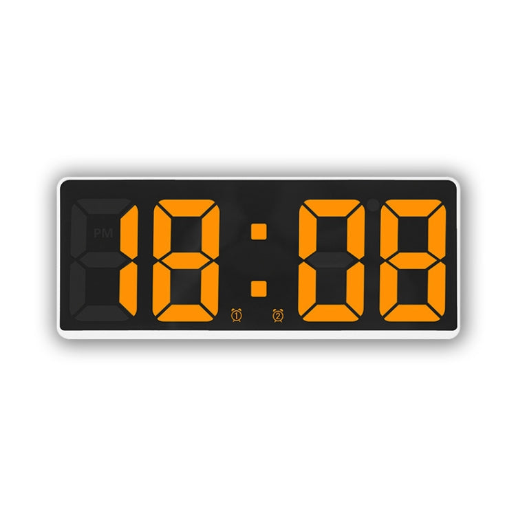 LED Bedside Alarm Clock Battery Plug-In Dual-Purpose Clock, 6628 White, 6628 Blue, 6628 Orange