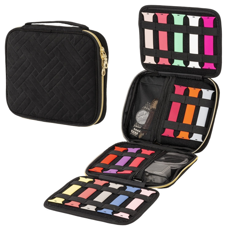 Velvet Watch Strap Watch Accessories Storage Bag, Blue S, Black S, Pink S, Blue M, Black M, Pink M, Blue L, Black L, Pink L