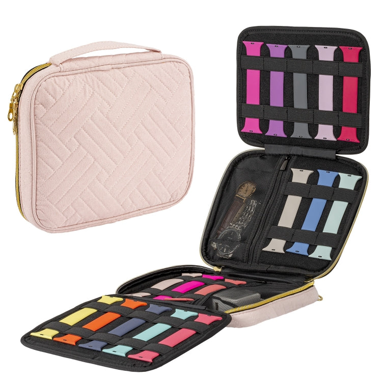 Velvet Watch Strap Watch Accessories Storage Bag, Blue S, Black S, Pink S, Blue M, Black M, Pink M, Blue L, Black L, Pink L