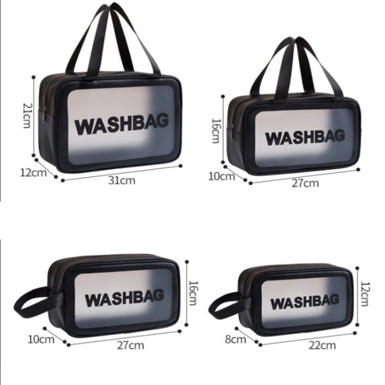 2 PCS Frosted Translucent Waterproof Storage Bag Cosmetic Bag Swimming Bag Wash Bag, Black M, Black M 2 Handles, Black L, Pink S, Pink M, Pink M 2 Handles, Pink L, White S, White M, White M 2 Handles, White L, Blue S, Blue M, Blue M 2 Handles, Blue L