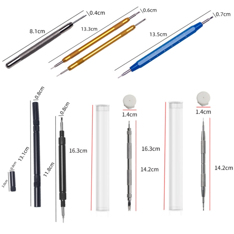 Single -headed Watch Repair Tool Ear Batch Replacement Watch Strap Tool, 10 Pair Silver, 10 Pair Golden, 5 PCS Screw Gold, 5 PCS With Scale Blue, With Scale Golden, 5 PCS With Scale  Black, 2 PCS With Hood, With Packaging  A, With Packaging B          ...