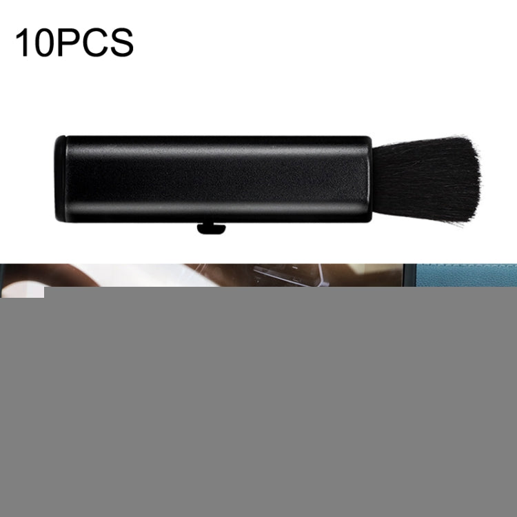 10 PCS Car Air Conditioner Air Outlet Telescopic Cleaning Brush, 10PCS+Black, 10PCS+Silver