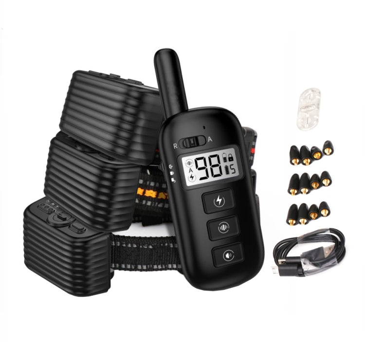 Remote Control Trainer Dog Collar Automatic Bark Stop Device, 1 Drag 1 (Red), 1 Drag 1 (Black), 1 Drag 1 (Orange), 1 Drag 2 (Orange+Red), 1 Drag 3
