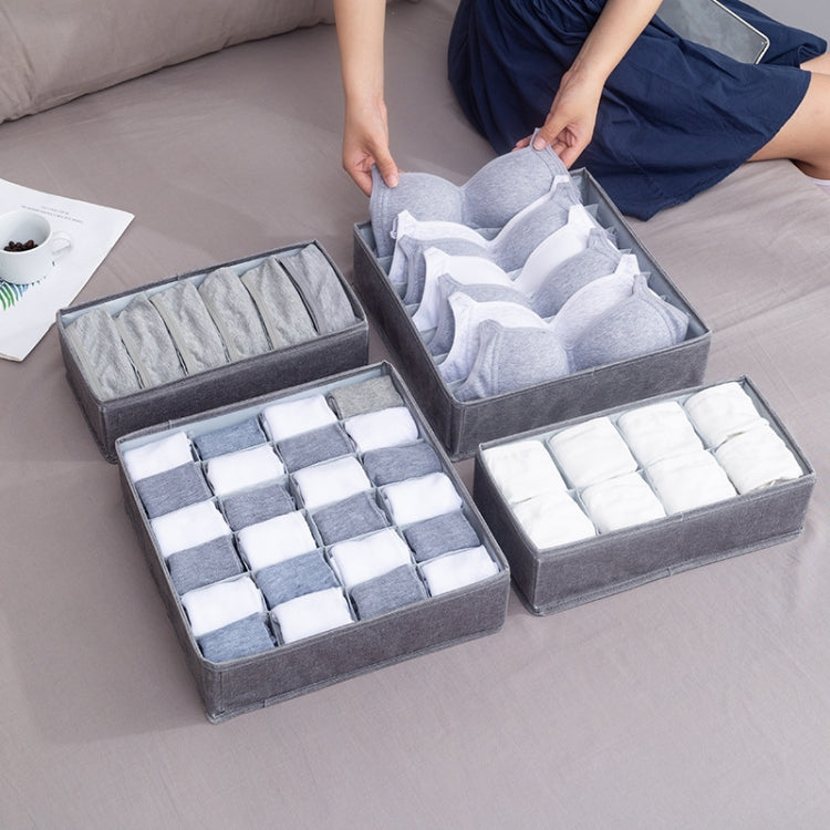 Foldable Drawer Clothes Storage Box, Spec:, 24 Grids (Gray), 24 Grids (Linen), 24 Grids (Red), 24 Grids (Green), 7 Grids (Gray), 7 Grids (Linen), 7 Grids (Red), 7 Grids (Green), 8 Grids (Gray), 8 Grids (Linen), 8 Grids (Red), 8 Grids (Green)           ...