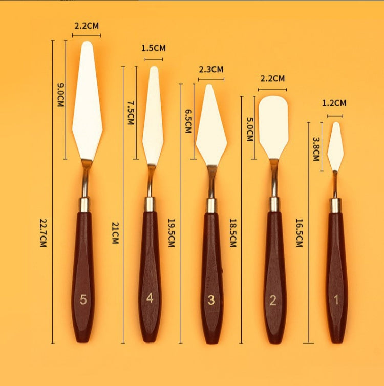 Acrylic Painting Gouache Paint Knife, 10 PCS Plastic Handle 1, 10 PCS Plastic Handle 2, 10 PCS Plastic Handle 3, 10 PCS Plastic Handle 4, 10 PCS Plastic Handle 5, 1 Sets/5PCS Plastic Handle, 10 PCS Wooden Handle 1, 10 PCS Wooden Handle 2               ...