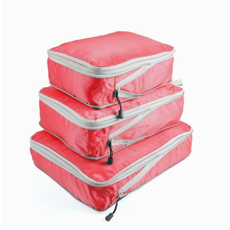 3 PCS/Set Travel Waterproof Compression Clothes Storage Bag, Orange With Net, Nevy With Net, Pink With Net, Red With Net, Green With Net, Gray With Net, Black With Net, Gray Without Net, Black Without Net, Red Without Net, Blue Without Net             ...