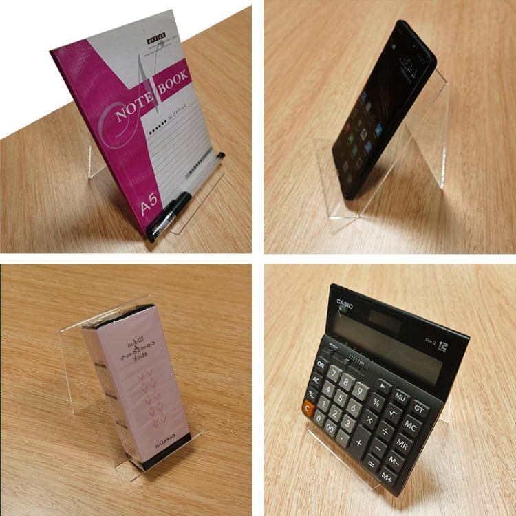 2 PCS Acrylic Display Stand Transparent Book Shelf Photo Frame Holder, 100 x 115 x 130mm