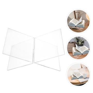 X-shaped Acrylic Bookshelf Transparent Book Sheet Music Display Stand, X-shaped Bookshelf