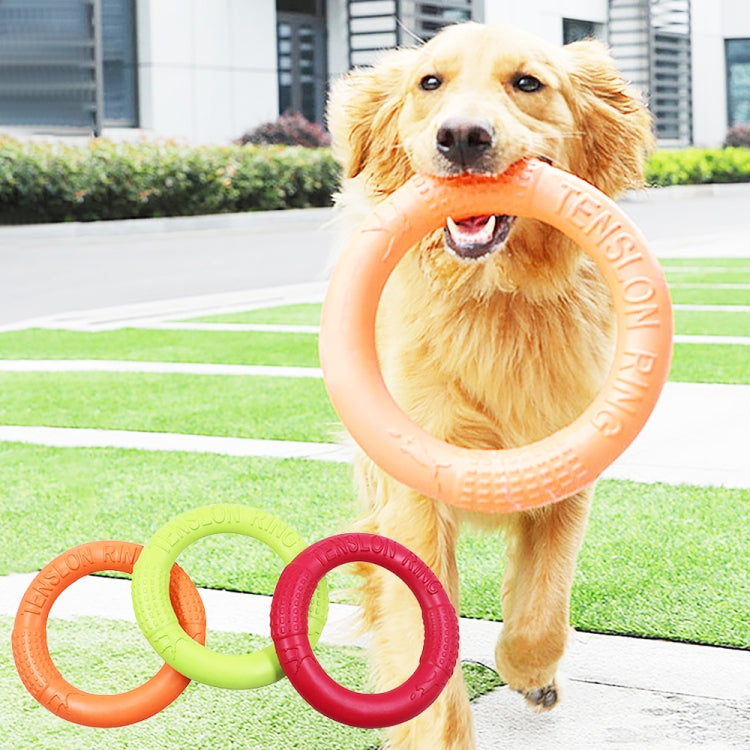Dog Toys Pets Tension Ring Tooth Cleaning Toys, Green Small, Green Large, Orange Small, Orange Large