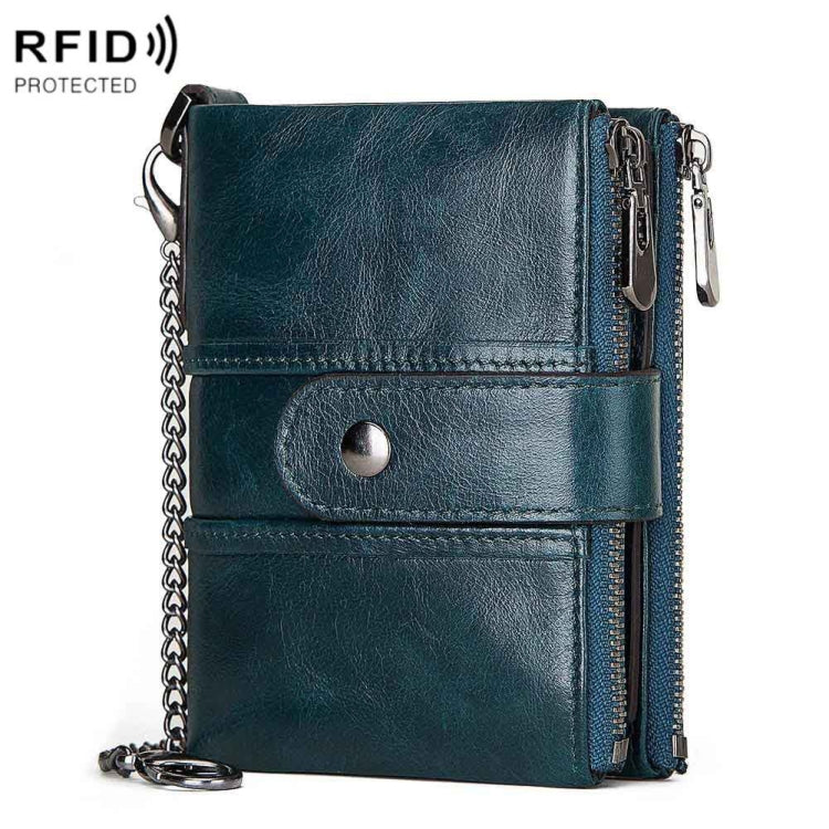 BP804 RFID Anti-Theft Wallet Multi-Function Buckle Zipper Retro Leisure Coin Purse, BP804 Red, BP804 Khaki, BP804 Blue, BP804 Black, BP804 Brown