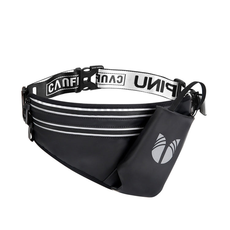 CAN FLY YIPINU Outdoor Fitness Water Bottle Mobile Phone Storage Waist Bag, Black, Green, Silver