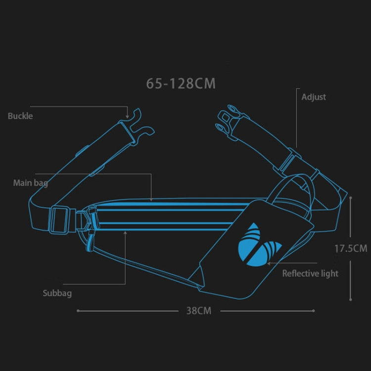 CAN FLY YIPINU Outdoor Fitness Water Bottle Mobile Phone Storage Waist Bag, Black, Green, Silver