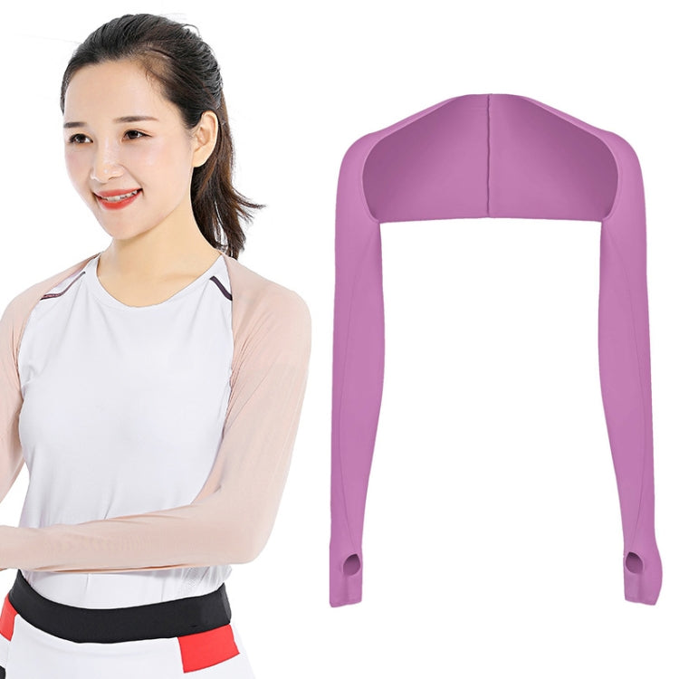 Golf Sunscreen Shawl Sleeves Outdoor Sports Cycling Ice Silk One Word Raglan Sleeves, Purple, Black, White, Grey, Pink, Sky Blue, Sapphire, Light Purple, Skin Color, Beige, Green, Deep Gray, Deep Purple