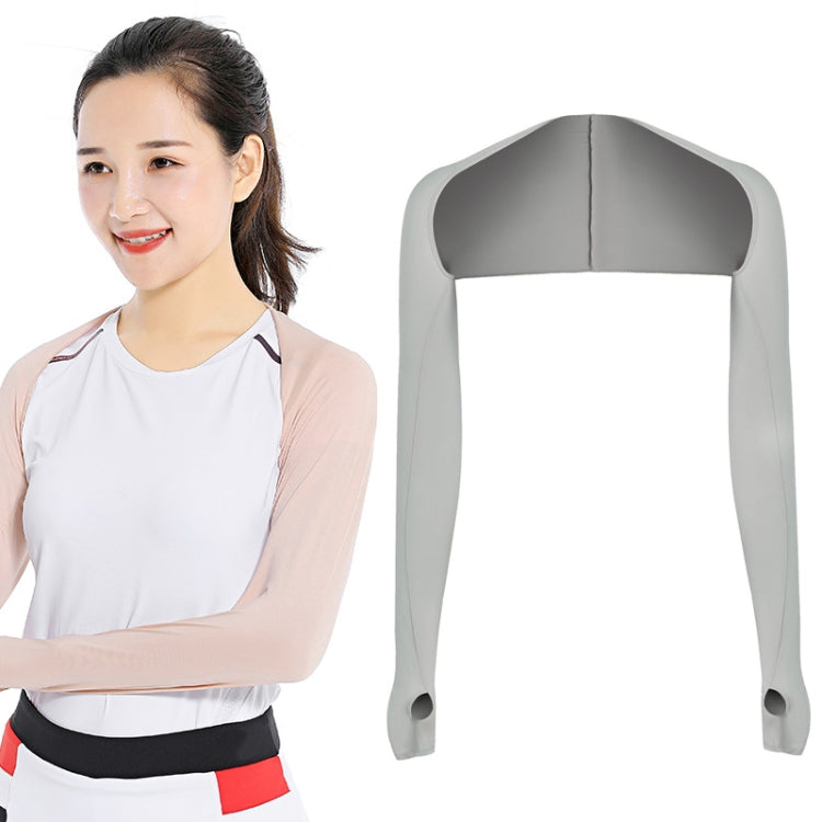 Golf Sunscreen Shawl Sleeves Outdoor Sports Cycling Ice Silk One Word Raglan Sleeves, Purple, Black, White, Grey, Pink, Sky Blue, Sapphire, Light Purple, Skin Color, Beige, Green, Deep Gray, Deep Purple