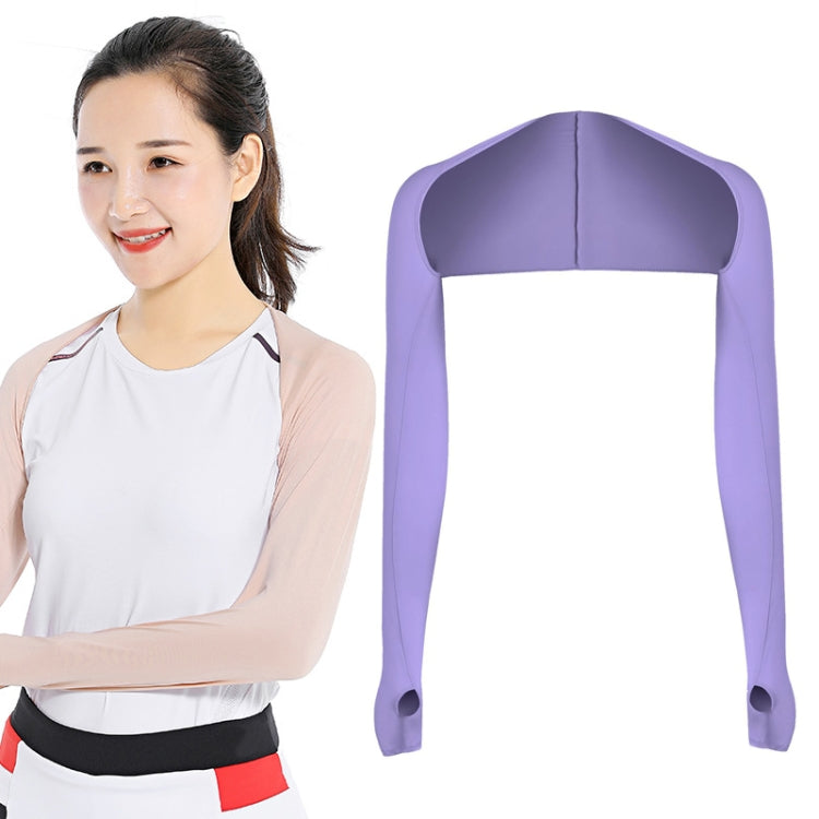 Golf Sunscreen Shawl Sleeves Outdoor Sports Cycling Ice Silk One Word Raglan Sleeves, Purple, Black, White, Grey, Pink, Sky Blue, Sapphire, Light Purple, Skin Color, Beige, Green, Deep Gray, Deep Purple