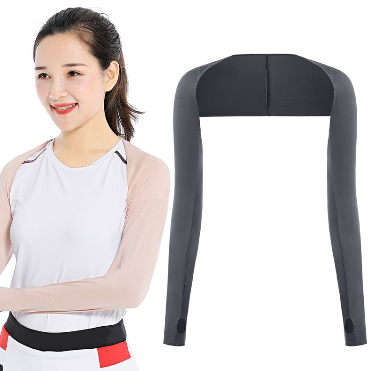 Golf Sunscreen Shawl Sleeves Outdoor Sports Cycling Ice Silk One Word Raglan Sleeves, Purple, Black, White, Grey, Pink, Sky Blue, Sapphire, Light Purple, Skin Color, Beige, Green, Deep Gray, Deep Purple