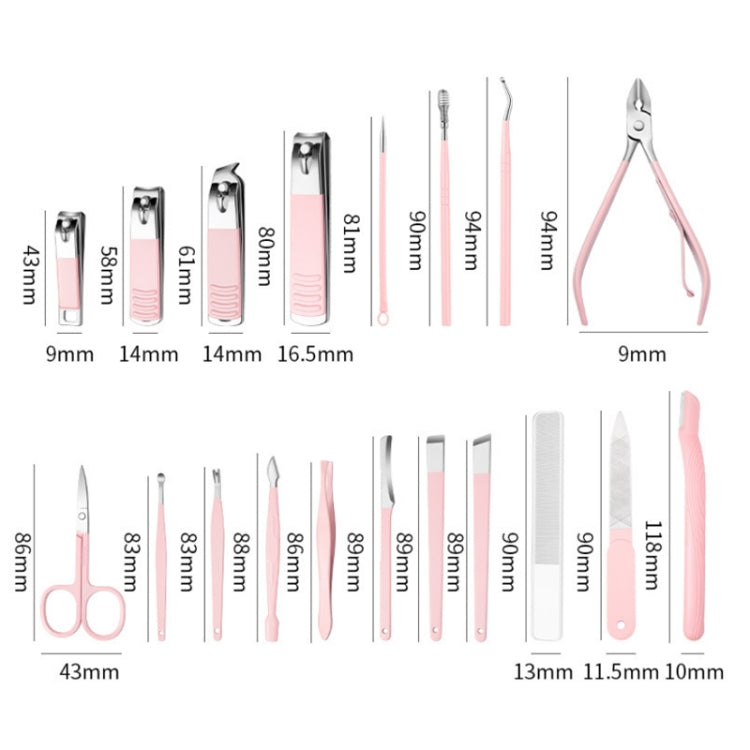 Stainless Steel Nail Clipper Set Beauty Eyebrow Trimmer, Color:, 7 PCS/Set (Pink), 12 PCS/Set (Pink), 18 PCS/Set (Pink), 7 PCS/Set (Gold), 10 PCS/Set (Gold), 18 PCS/Set (Gold), 26 PCS/Set Silver, 26 PCS/Set Rose Gold, 6 PCS/Set (Pink), 4 PCS/Set (Pink)