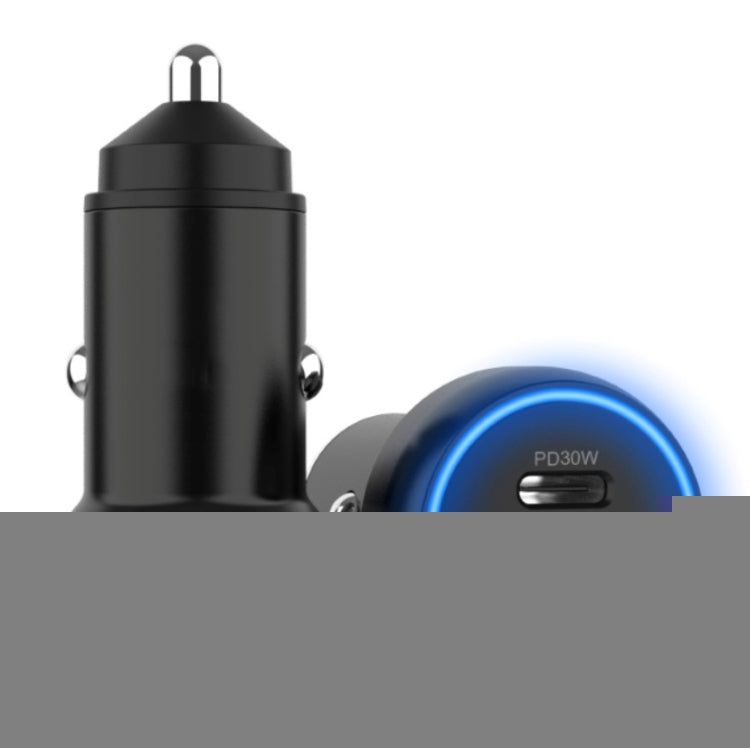 IBD352 Aluminum Alloy Dual Interface Car Charger, Spec:, PD30W+PD30W, Double QC3.0 36W, QC3.0 18W+PD 3.0 20W, Qc3.0 18W+PD 3.0 30W, QC3.0 30W+PD 3.0 30W