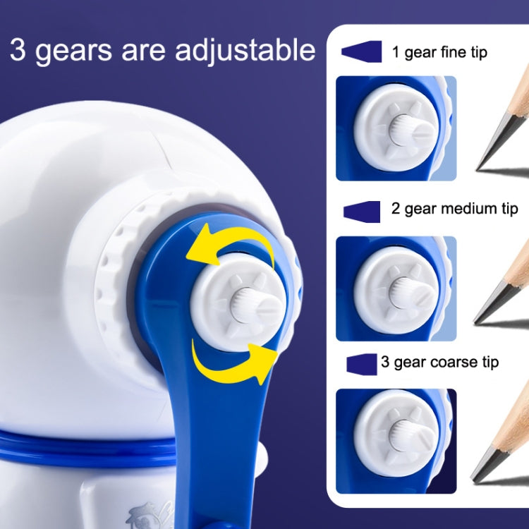 Cartoon Hand-cranked Automatic Pencil Sharpener, Style:, Astronaut (Dark Blue), Astronaut (Light Blue), Astronaut (Pink), Little Dinosaur (Dark Blue)