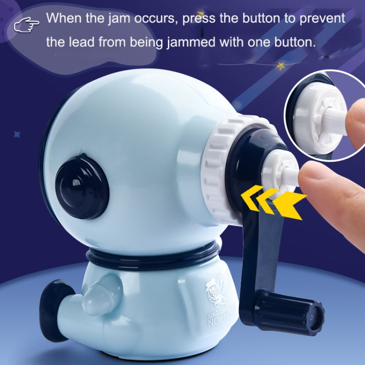 Cartoon Hand-cranked Automatic Pencil Sharpener, Style:, Astronaut (Dark Blue), Astronaut (Light Blue), Astronaut (Pink), Little Dinosaur (Dark Blue)
