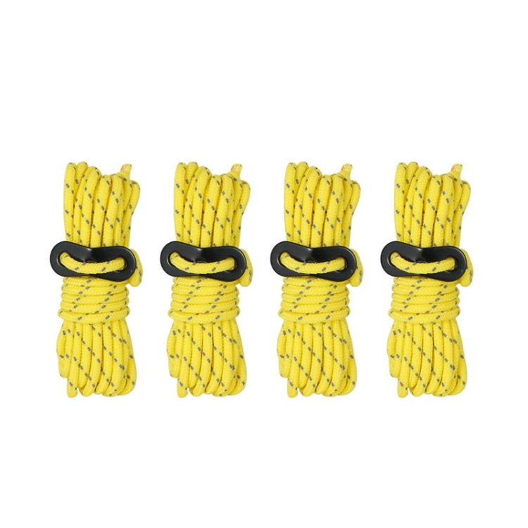 CLS Outdoor Camp Reflective Wind-Proof Camping Support Rod, 4 PCS / Set White Non-reflective, 4 PCS / Set Yellow, 4 PCS / Set Red, 4 PCS / Set Black, 4 PCS / Set Army Green