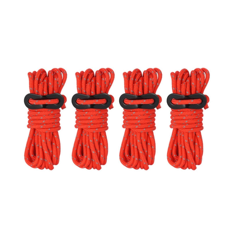 CLS Outdoor Camp Reflective Wind-Proof Camping Support Rod, 4 PCS / Set White Non-reflective, 4 PCS / Set Yellow, 4 PCS / Set Red, 4 PCS / Set Black, 4 PCS / Set Army Green