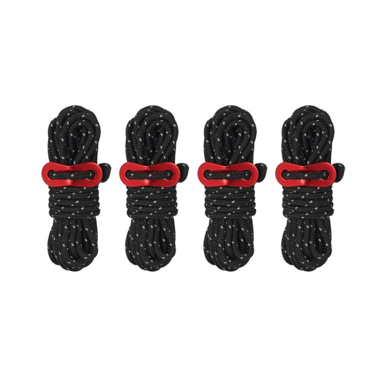 CLS Outdoor Camp Reflective Wind-Proof Camping Support Rod, 4 PCS / Set White Non-reflective, 4 PCS / Set Yellow, 4 PCS / Set Red, 4 PCS / Set Black, 4 PCS / Set Army Green