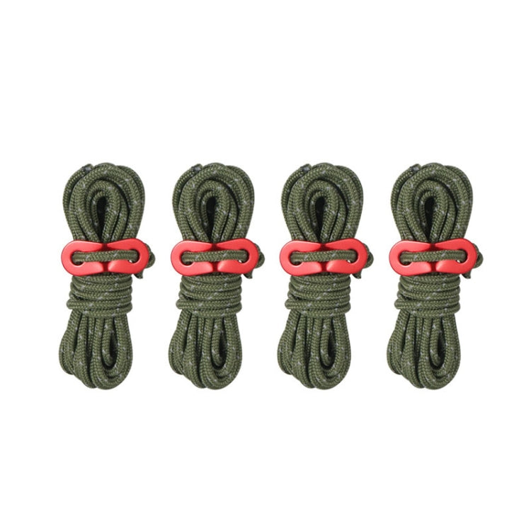 CLS Outdoor Camp Reflective Wind-Proof Camping Support Rod, 4 PCS / Set White Non-reflective, 4 PCS / Set Yellow, 4 PCS / Set Red, 4 PCS / Set Black, 4 PCS / Set Army Green