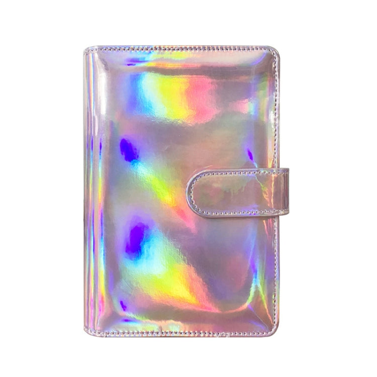 Laser Macaron Loose-leaf Notebook A6 Notepad Shell Without Inner Pages, Silver, Pink, Rose Gold, Dark Night Black, Bright Yellow, Rose Red, Sky Blue, Charming Purple