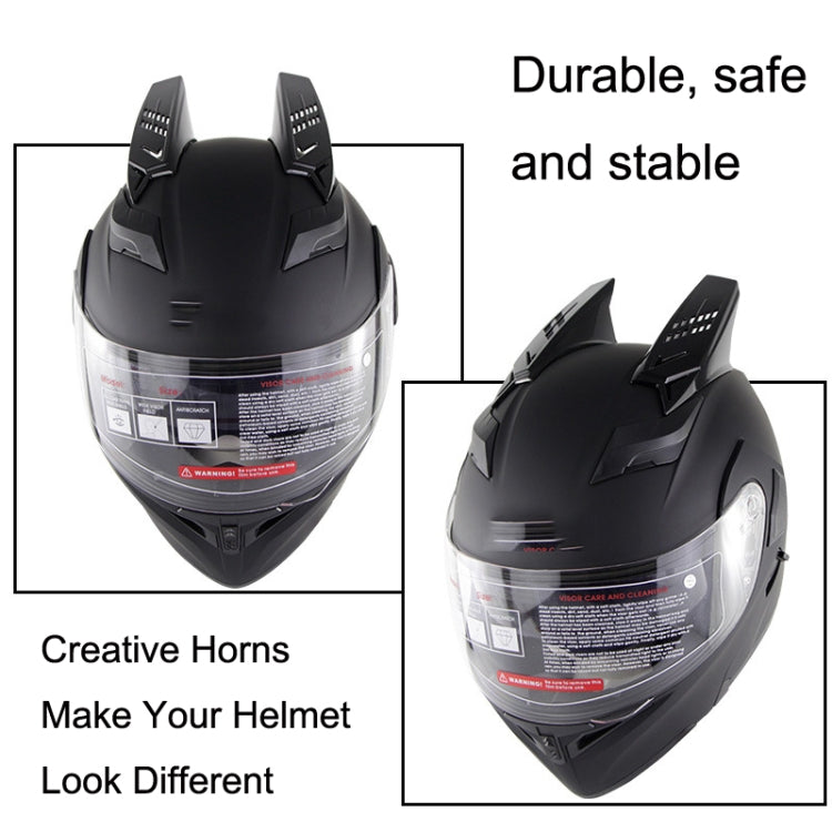 1 Pair Motorcycle Helmet  Horns Plastic Paste Decoration, Dumb Black, Shiny Black, Red, Yellow, White