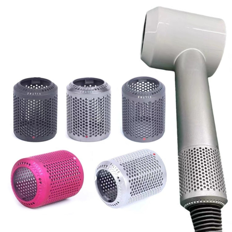 2 PCS Outer Cover Dust Filter for Dyson Hair Dryer HD01/HD03/HD08, Outer Filter Cover Black, Outer Filter Cover Gray, Outer Filter Cover Red, Outer Filter Cover Grey, Outer Filter Cover Silver, Outer Filter Cover Rose Red