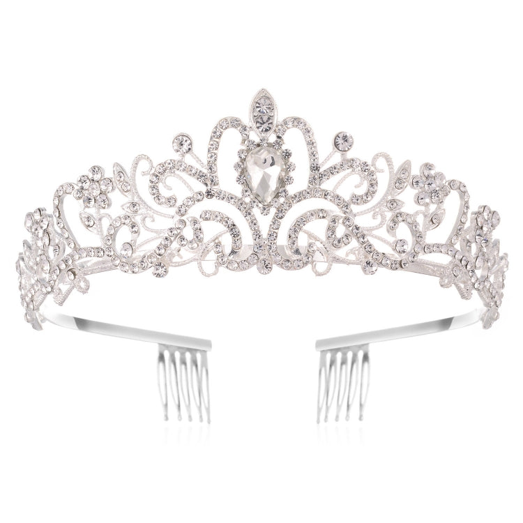 G2888 Crystal Diamond Wedding Party Braided Hair Crown Show Headband, Silver White, Silver, Gold, Rose Gold, AB Colorful, White+Pink, Pink, Blue, No Comb Rose Gold, No Comb Gold, Colorful Opal, Colorful, Purple Red Diamond, Light Purple, Light Green   ...