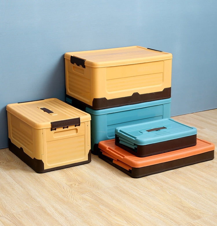 Foldable Book Box Plastic Storage Box, S Mint Blue, S Banana Yellow, S Sunset Orange, M Mint Blue, M Banana Yellow, M Sunset Orange, L Mint Blue, L Banana Yellow, L Sunset Orange