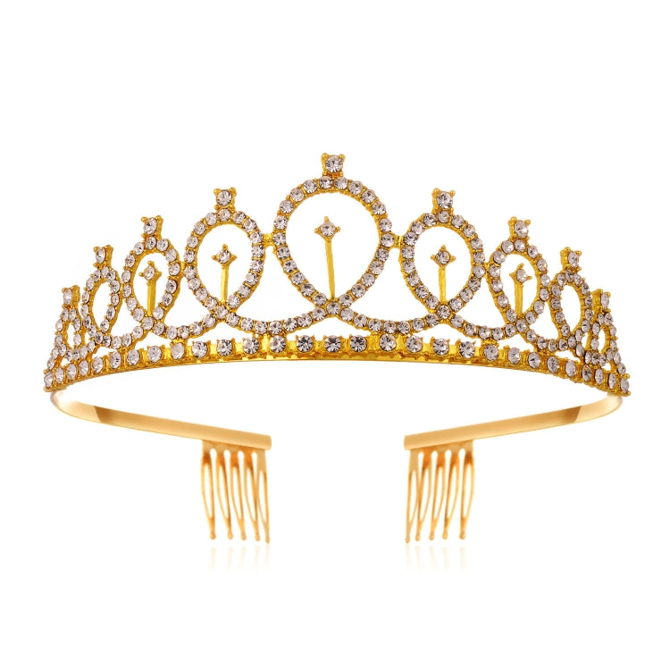 WM-02 Crystal Diamond Birthday Party Wedding Updo Crown, Color: Gold Queen Set1, Silver, Gold, Rose Gold, AB Diamond, Gold Queen, AB Silver Queen, Silver Queen, Rose Gold Queen, Golden Queen, Silver Girl, AB Gold Girl, Gold Girl, Rose Gold Girl        ...