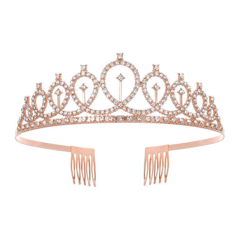WM-02 Crystal Diamond Birthday Party Wedding Updo Crown, Color: Gold Queen Set1, Silver, Gold, Rose Gold, AB Diamond, Gold Queen, AB Silver Queen, Silver Queen, Rose Gold Queen, Golden Queen, Silver Girl, AB Gold Girl, Gold Girl, Rose Gold Girl        ...