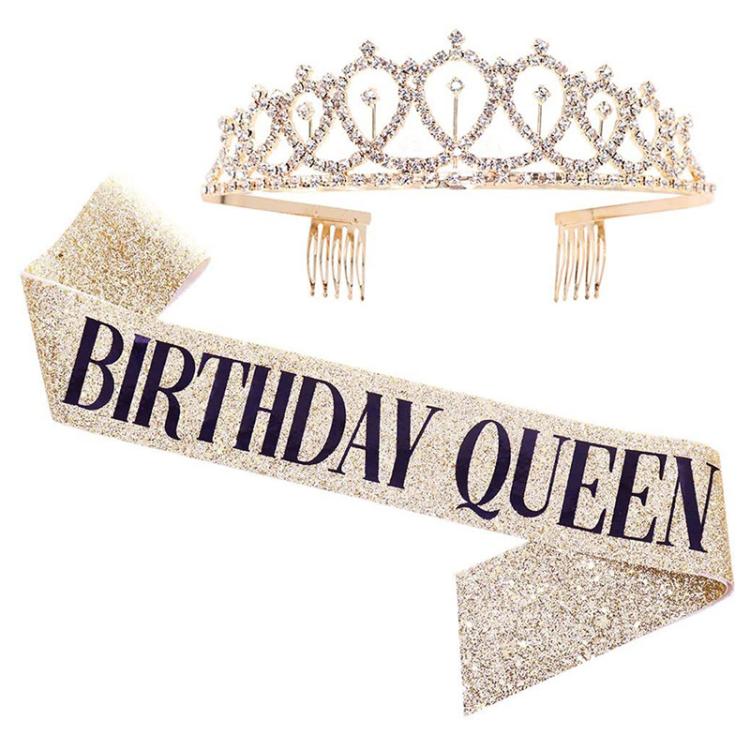 WM-02 Crystal Diamond Birthday Party Wedding Updo Crown, Color: Gold Queen Set1, Silver, Gold, Rose Gold, AB Diamond, Gold Queen, AB Silver Queen, Silver Queen, Rose Gold Queen, Golden Queen, Silver Girl, AB Gold Girl, Gold Girl, Rose Gold Girl        ...