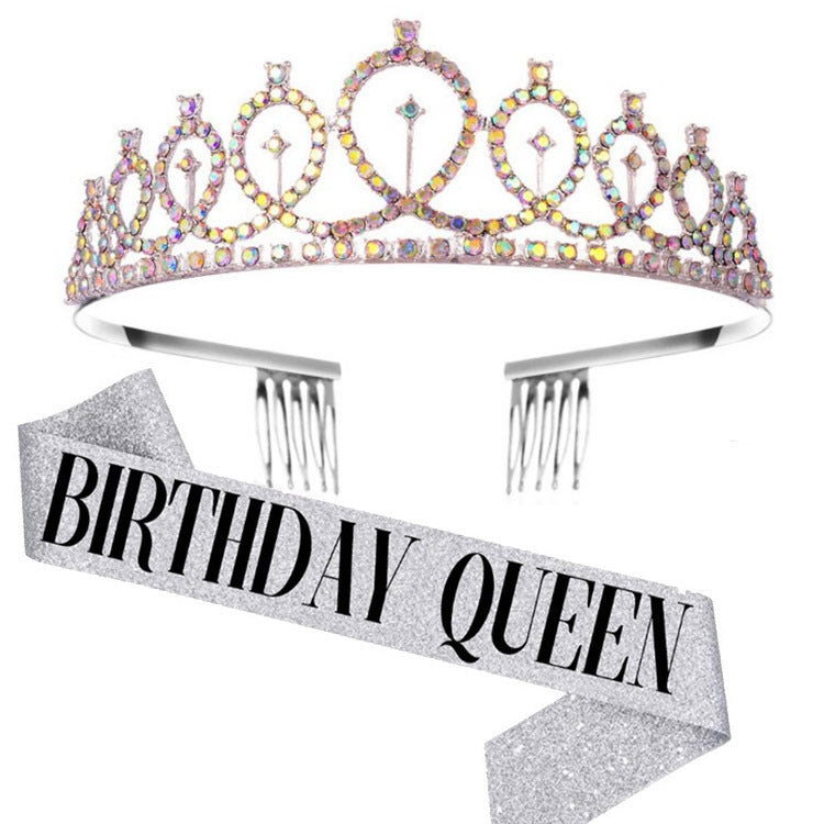 WM-02 Crystal Diamond Birthday Party Wedding Updo Crown, Color: Gold Queen Set1, Silver, Gold, Rose Gold, AB Diamond, Gold Queen, AB Silver Queen, Silver Queen, Rose Gold Queen, Golden Queen, Silver Girl, AB Gold Girl, Gold Girl, Rose Gold Girl        ...