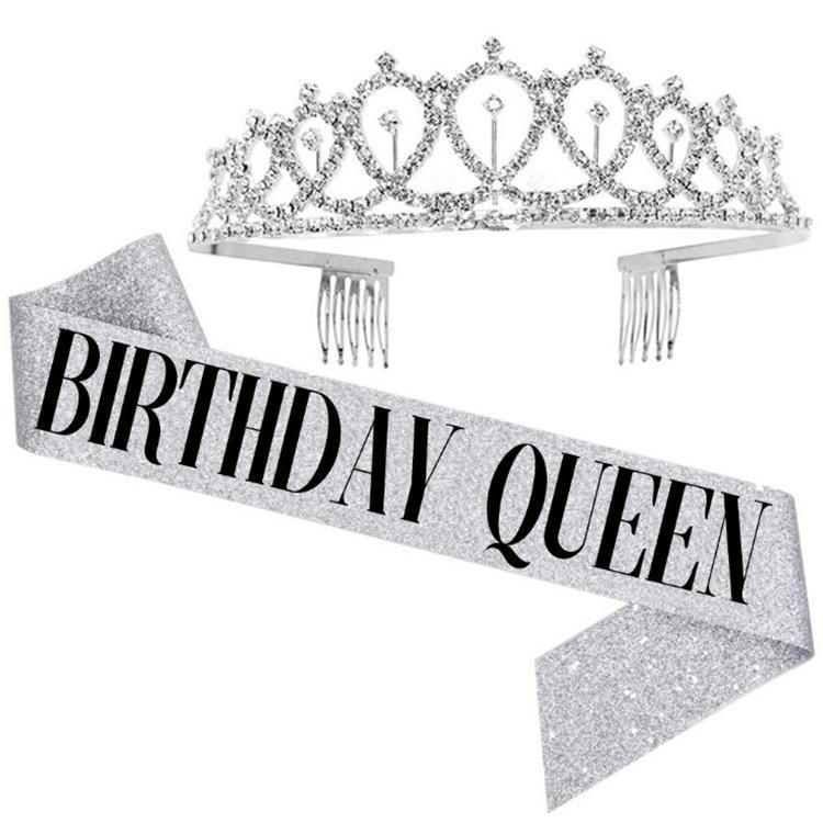 WM-02 Crystal Diamond Birthday Party Wedding Updo Crown, Color: Gold Queen Set1, Silver, Gold, Rose Gold, AB Diamond, Gold Queen, AB Silver Queen, Silver Queen, Rose Gold Queen, Golden Queen, Silver Girl, AB Gold Girl, Gold Girl, Rose Gold Girl        ...