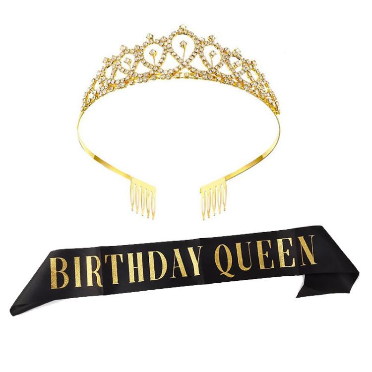 WM-02 Crystal Diamond Birthday Party Wedding Updo Crown, Color: Gold Queen Set1, Silver, Gold, Rose Gold, AB Diamond, Gold Queen, AB Silver Queen, Silver Queen, Rose Gold Queen, Golden Queen, Silver Girl, AB Gold Girl, Gold Girl, Rose Gold Girl        ...