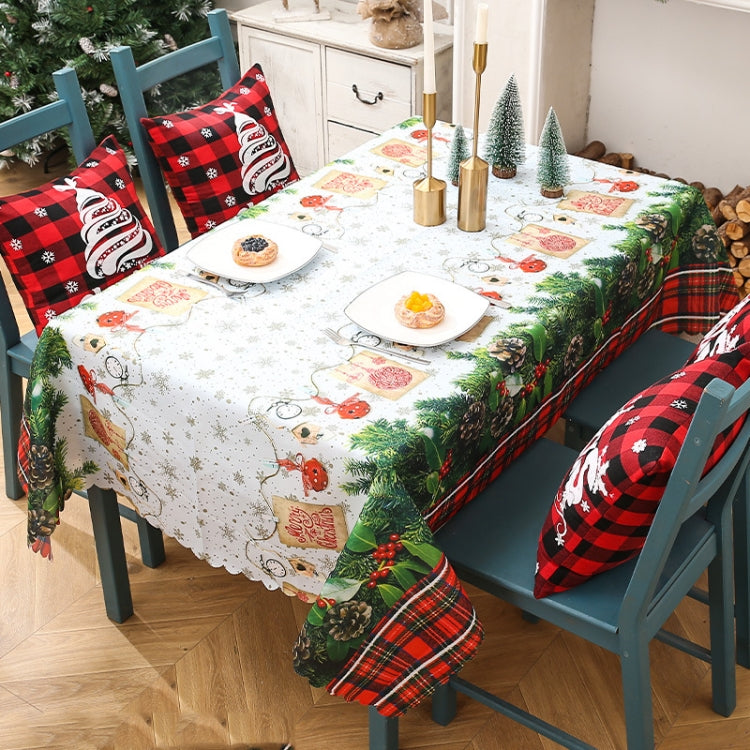 Christmas Printed Tablecloths Table Runners Christmas Tabletop Decorations 150 X 180cm, Type A, Type B, Type C, Type D, Type F