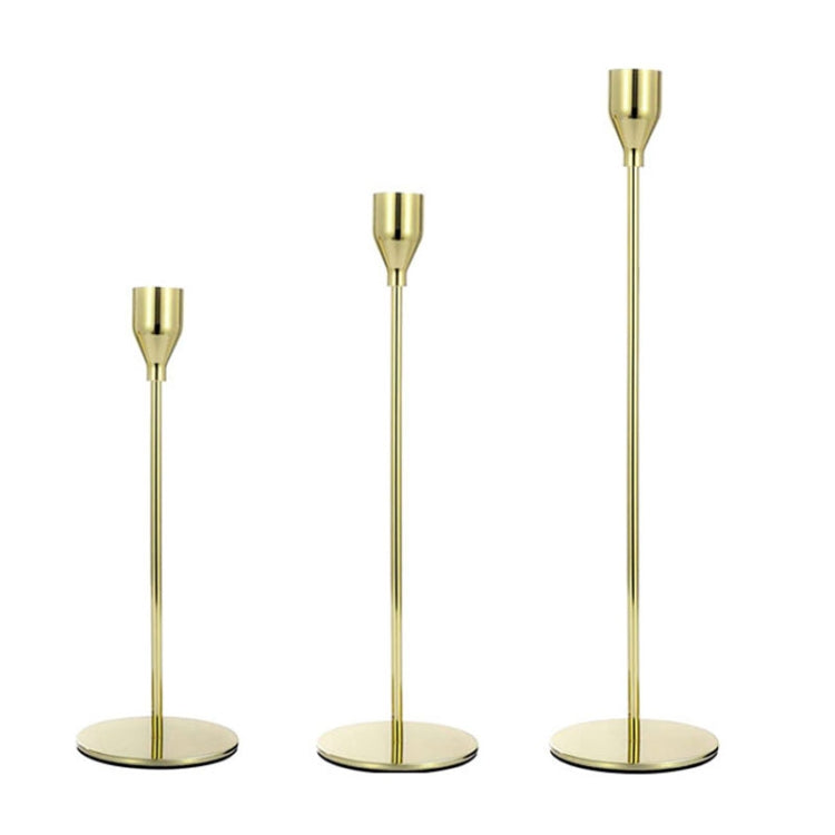 3 PCS / Set Home Decoration Wedding Wrought Iron Candle Holder, Style:, 3 PCS / Set Thin Bottom (Silver), 3 PCS / Set Thin Bottom (Gold), 3 PCS / Set Thick Bottom (Black), 3 PCS / Set Thick Bottom (Gold), 3 PCS / Set Thick Bottom (Rose Red)            ...