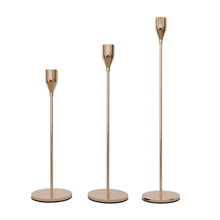 3 PCS / Set Home Decoration Wedding Wrought Iron Candle Holder, Style:, 3 PCS / Set Thin Bottom (Silver), 3 PCS / Set Thin Bottom (Gold), 3 PCS / Set Thick Bottom (Black), 3 PCS / Set Thick Bottom (Gold), 3 PCS / Set Thick Bottom (Rose Red)            ...