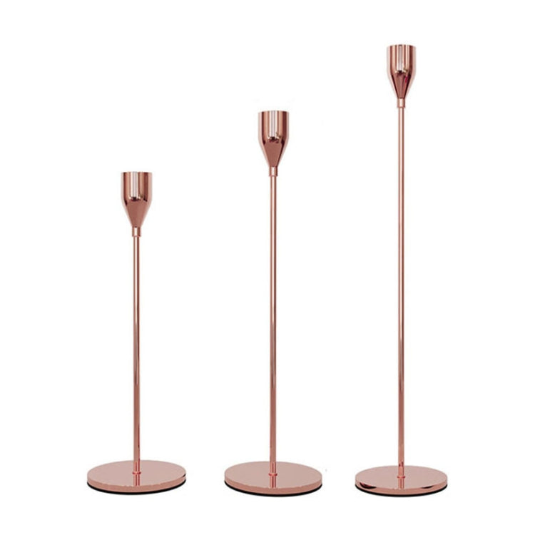 3 PCS / Set Home Decoration Wedding Wrought Iron Candle Holder, Style:, 3 PCS / Set Thin Bottom (Silver), 3 PCS / Set Thin Bottom (Gold), 3 PCS / Set Thick Bottom (Black), 3 PCS / Set Thick Bottom (Gold), 3 PCS / Set Thick Bottom (Rose Red)            ...