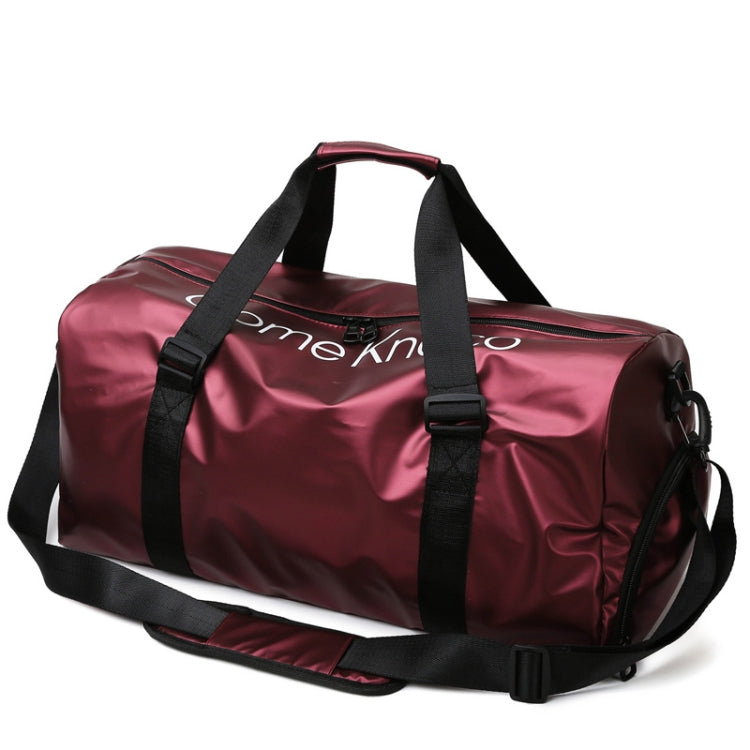 B-316 Large Capacity Glossy Waterproof Fitness Bag Luggage Bag, Red, Blue, Black, Grey